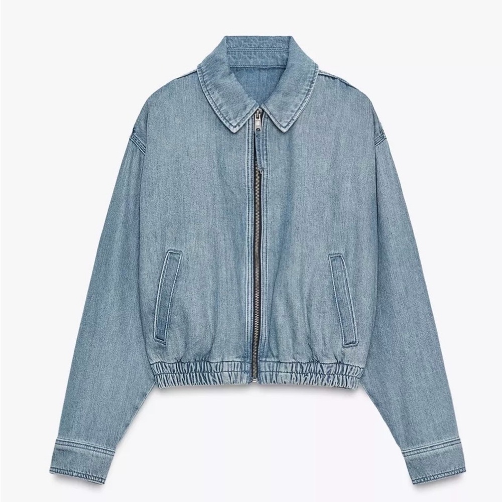 Zara Light Blue Jean Jacket